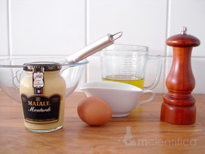 Ingredientes para fazer a maionese