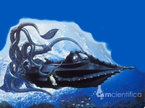 Julio Verne, em Vinte Mil Léguas Submarinas, cria um submarino, o Náutilus, completamente autónomo do meio terrestre.