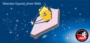 ilustração do telescópio espacial James Webb